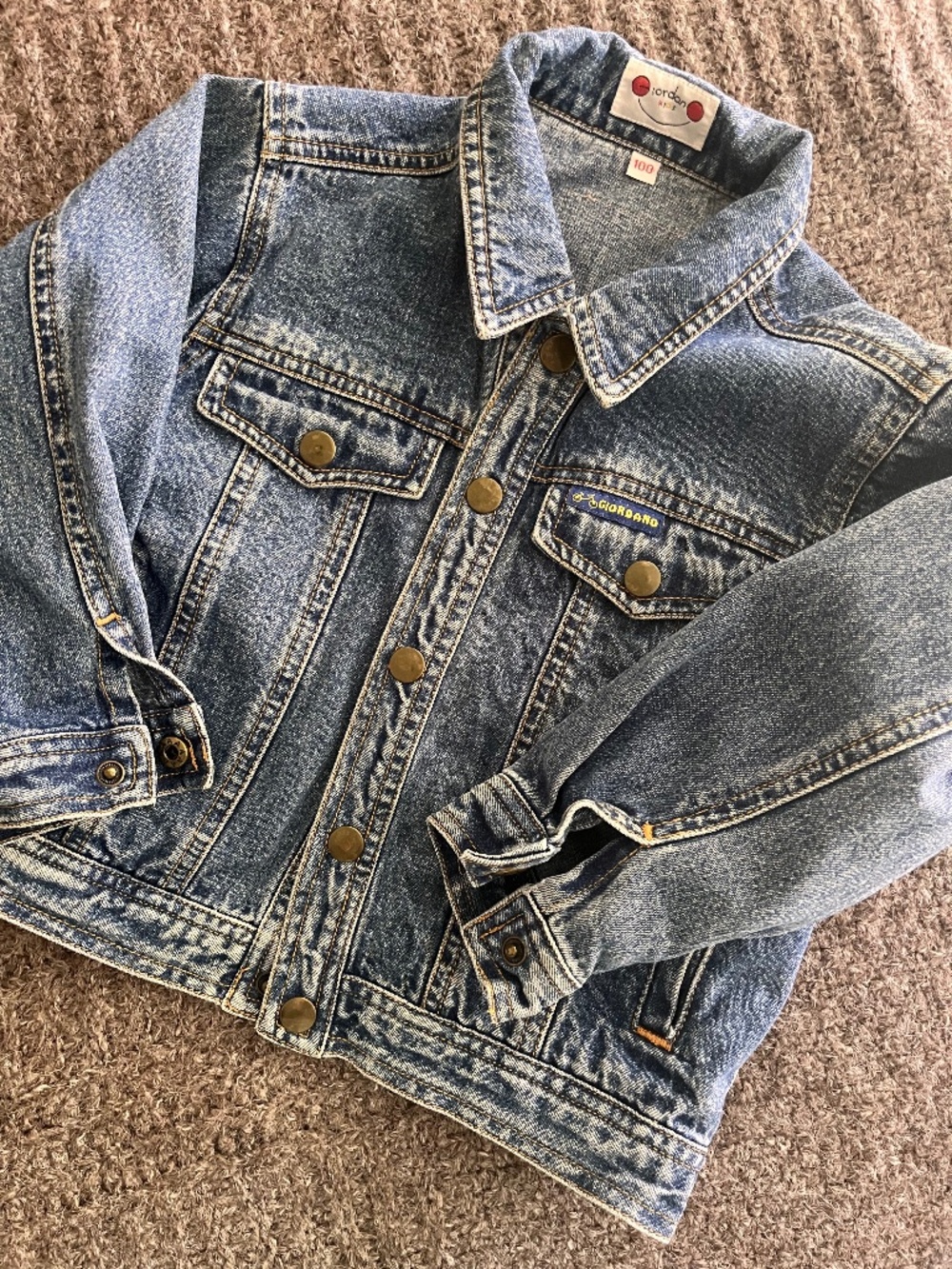Vintage Giordano Blues denim jacket, Y3/4, 100cm